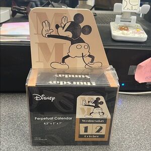 Disney Mickey Mouse Perpetual Calendar - Black and Tan price firm no offers